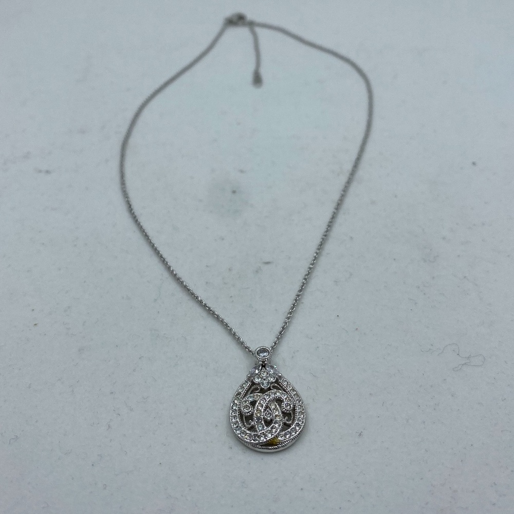 Stainless Steel and Crystal Necklace